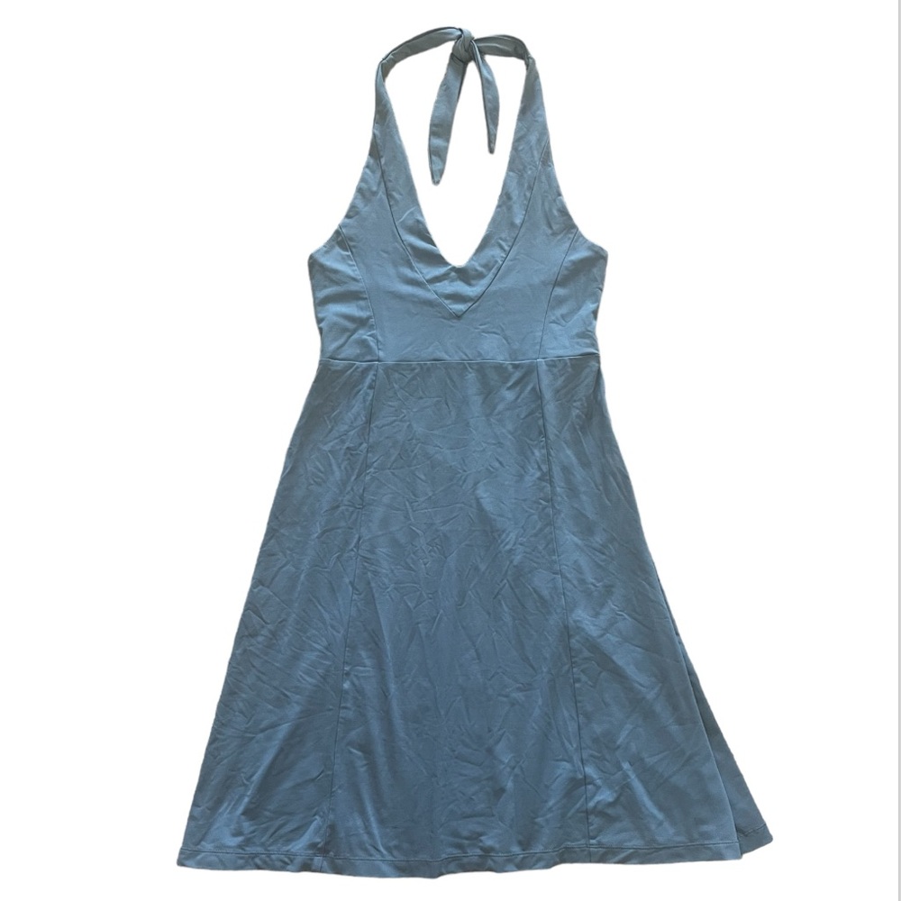 Patagonia Blue Halter Neck Activewear Fit and Flare Tennis Pickleball Golf